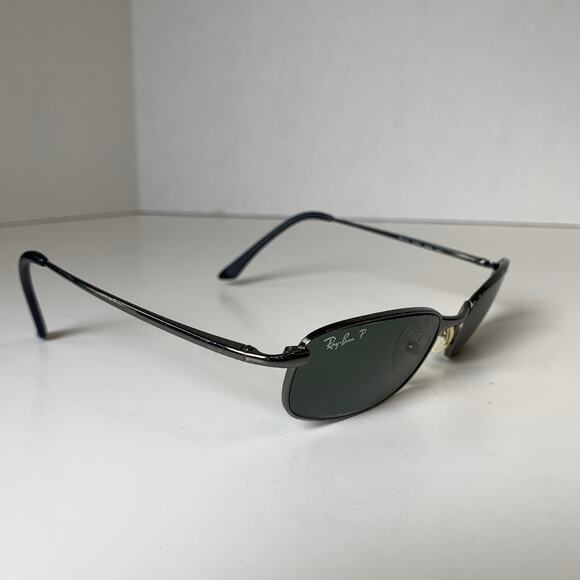 Rare! Ray-Ban RB3162 Sleek 004/48 Sunglasses Silver Chrome Polarized 52-19 - Picture 2 of 16